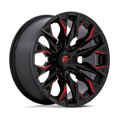 20x9 Fuel D823 Flame Gloss Black Milled With Candy Red Wheel 6x5.5 (1mm)