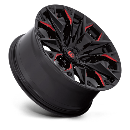 20x9 Fuel D823 Flame Gloss Black Milled With Candy Red Wheel 6x5.5 (1mm)