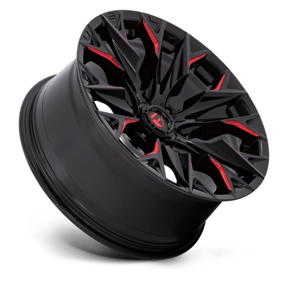20x9 Fuel D823 Flame Gloss Black Milled With Candy Red Wheel 6x5.5 (1mm)