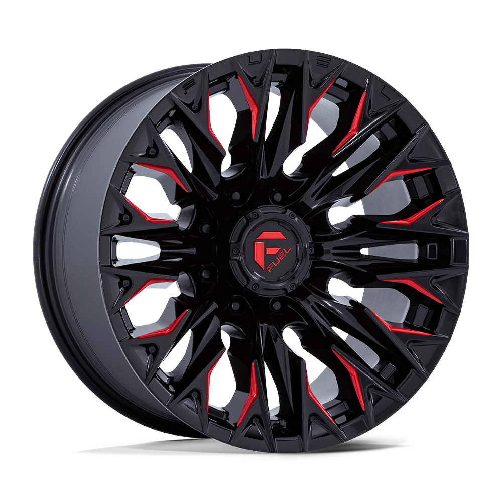 20x9 Fuel Off-Road D823 Flame Gloss Black Milled W/ Candy Red Wheel 8x6.5 (1mm)