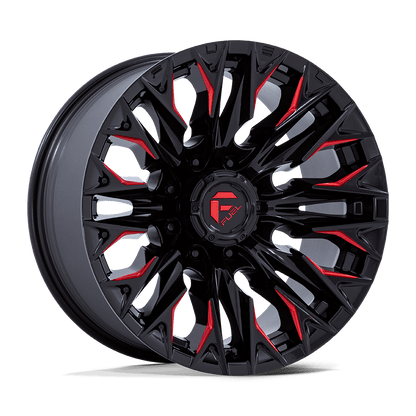 20x9 Fuel Off-Road D823 Flame Gloss Black Milled W/ Candy Red Wheel 8x6.5 (1mm)