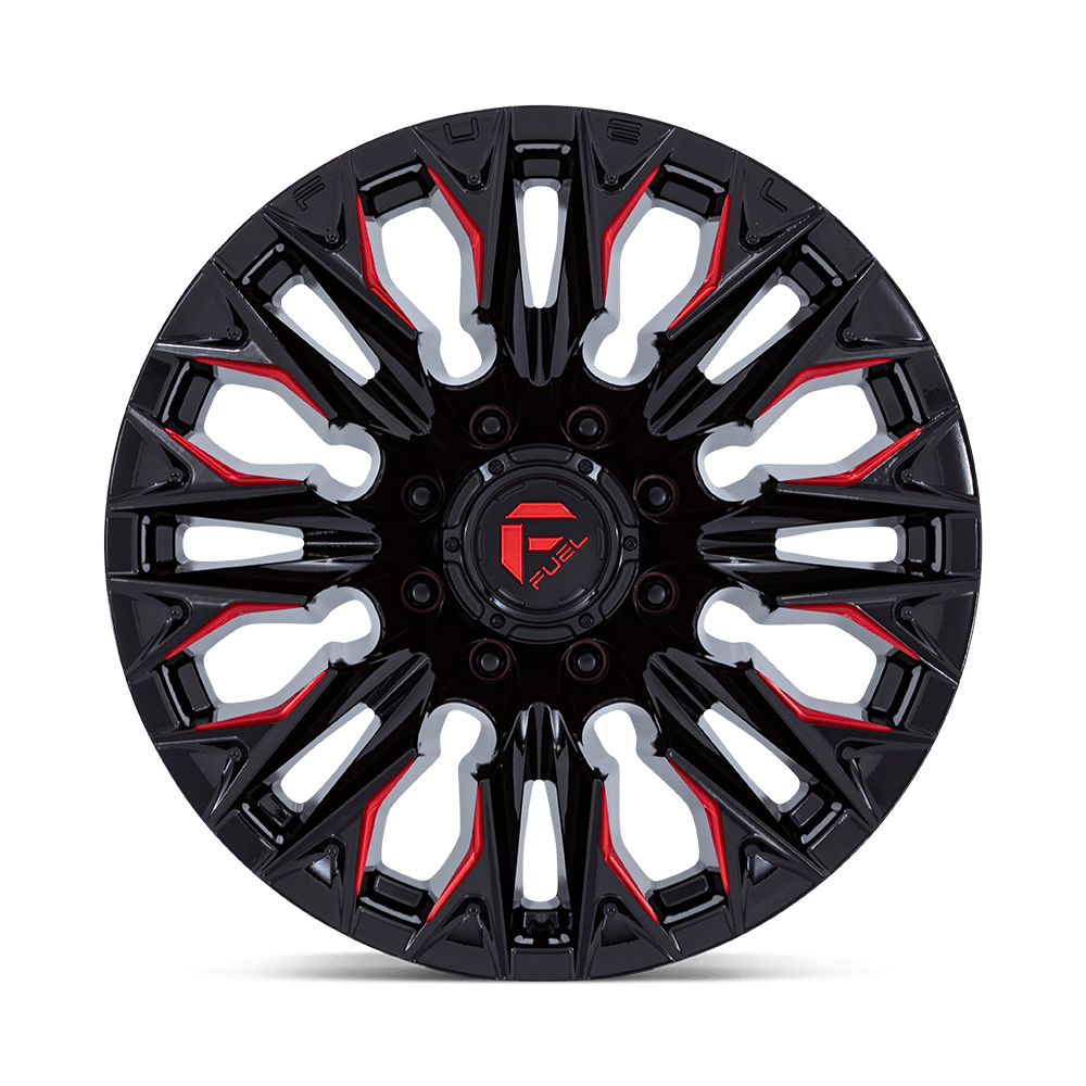 20x9 Fuel Off-Road D823 Flame Gloss Black Milled W/ Candy Red Wheel 8x180 (20mm)