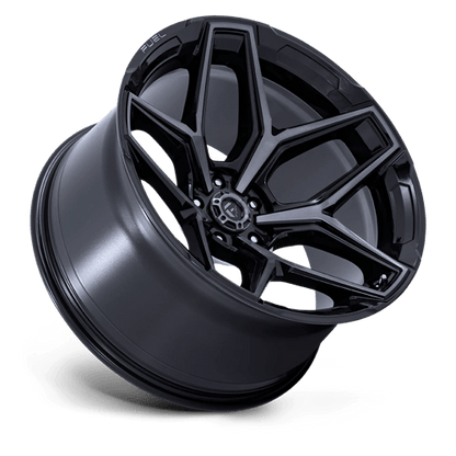 17x9 Fuel Off-Road Flux Gloss Black Brushed Face W/ Gray Tint Wheel 5x5 (-12mm)
