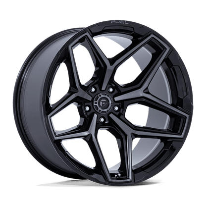 17x9 Fuel Off-Road FC854 Flux Gloss Black Brushed Face Gray Tint Wheel 5x5 (1mm)