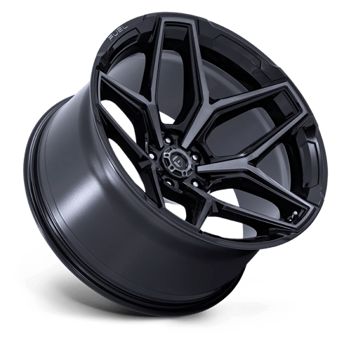 17x9 Fuel Off-Road FC854 Flux Gloss Black Brushed Face Gray Tint Wheel 5x5 (1mm)