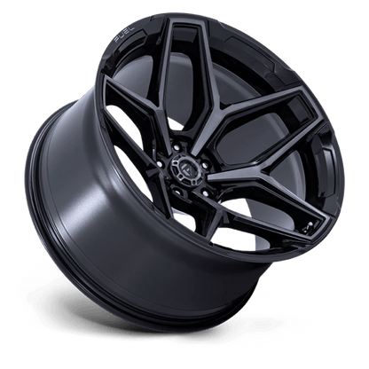 17x9 Fuel Off-Road FC854 Flux Gloss Black Brushed Face Gray Tint Wheel 5x5 (1mm)