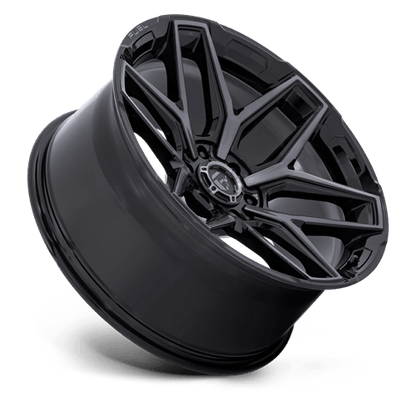 22x9.5 Fuel FC854 Flux Gloss Black Brushed Face W/ Gray Tint Wheel 6x135 (20mm)