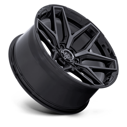 22x10 Fuel FC854 Flux Gloss Black Brushed Face W/ Gray Tint Wheel 8x170 (-18mm)