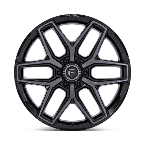 24x10 Fuel Off-Road FC854 Flux Gloss Black Brushed Gray Tint Wheel 6x135 (0mm)
