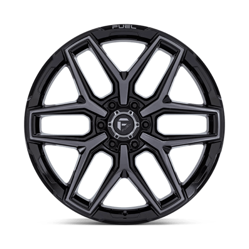 17x9 Fuel Off-Road Flux Gloss Black Brushed Face Gray Tint Wheel 6x135 (-12mm)