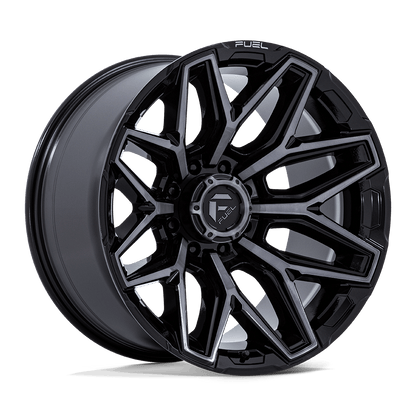 20x10 Fuel FC854 Flux Gloss Black Brushed Face W/ Gray Tint Wheel 8x180 (-18mm)
