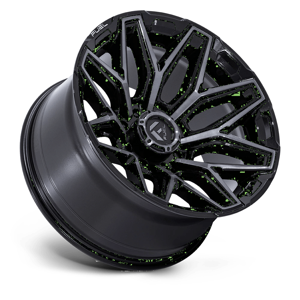 20x9 Fuel FC854 Flux Gloss Black Brushed Face With Gray Tint Wheel 8x180 (1mm)