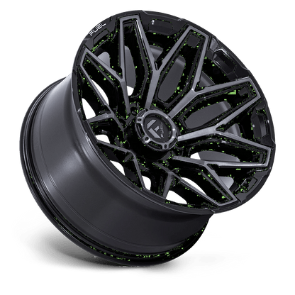 20x9 Fuel FC854 Flux Gloss Black Brushed Face With Gray Tint Wheel 8x180 (1mm)