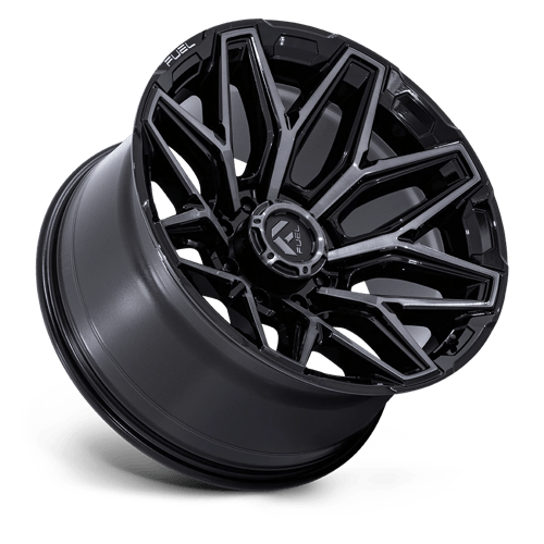 20x10 Fuel FC854 Flux Gloss Black Brushed Face W/ Gray Tint Wheel 8x170 (-18mm)