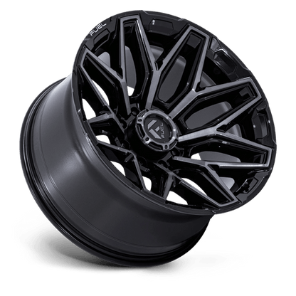 20x10 Fuel FC854 Flux Gloss Black Brushed Face W/ Gray Tint Wheel 8x170 (-18mm)