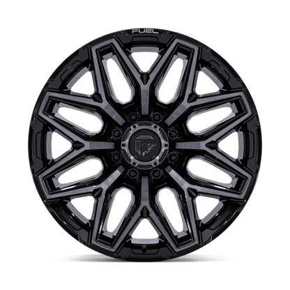 20x9 Fuel FC854 Flux Gloss Black Brushed Face With Gray Tint Wheel 8x6.5 (1mm)