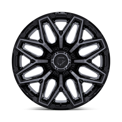 20x9 Fuel FC854 Flux Gloss Black Brushed Face With Gray Tint Wheel 8x180 (1mm)