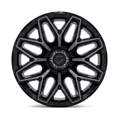 20x9 Fuel Flux Gloss Black Brushed Face With Gray Tint Wheel 8x6.5 (1mm)