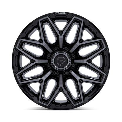 20x10 Fuel FC854 Flux Gloss Black Brushed Face W/ Gray Tint Wheel 8x6.5 (-18mm)