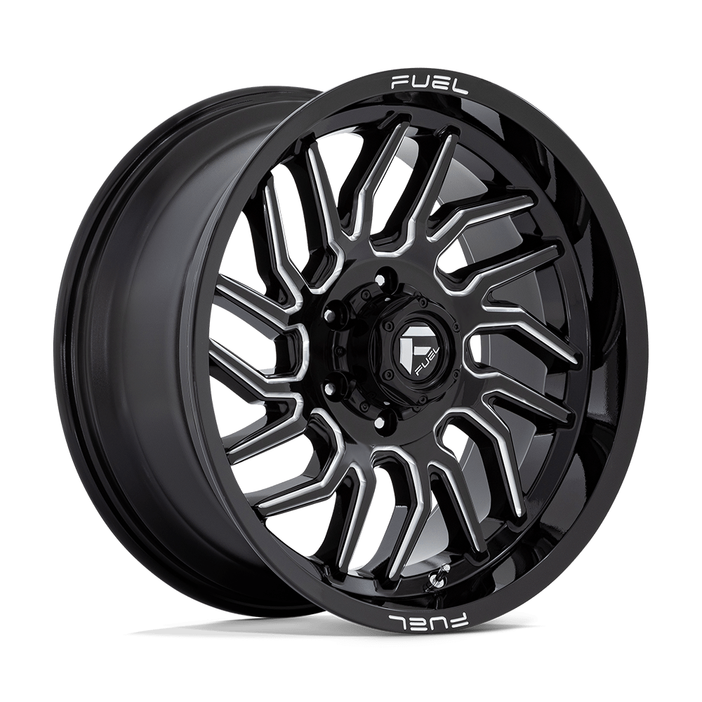 20x9 Fuel D807 Hurricane Gloss Black Milled Wheel 6x135 (1mm)