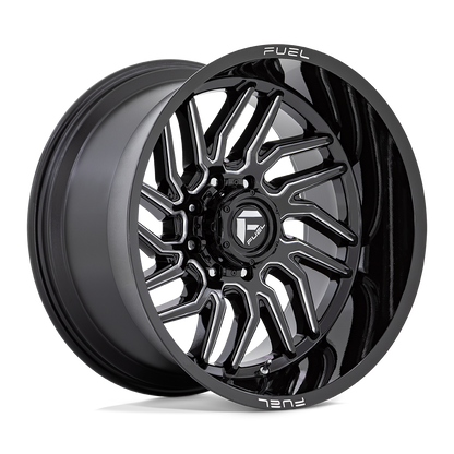 20x9 Fuel Off-Road D807 Hurricane Gloss Black Milled Wheel 5x150 (1mm)