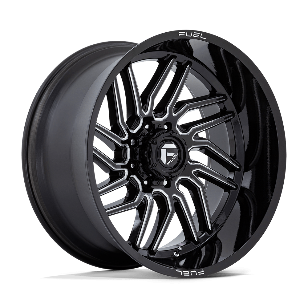 24x12 Fuel D807 Hurricane Gloss Black Milled Wheel 8x6.5 (-44mm)