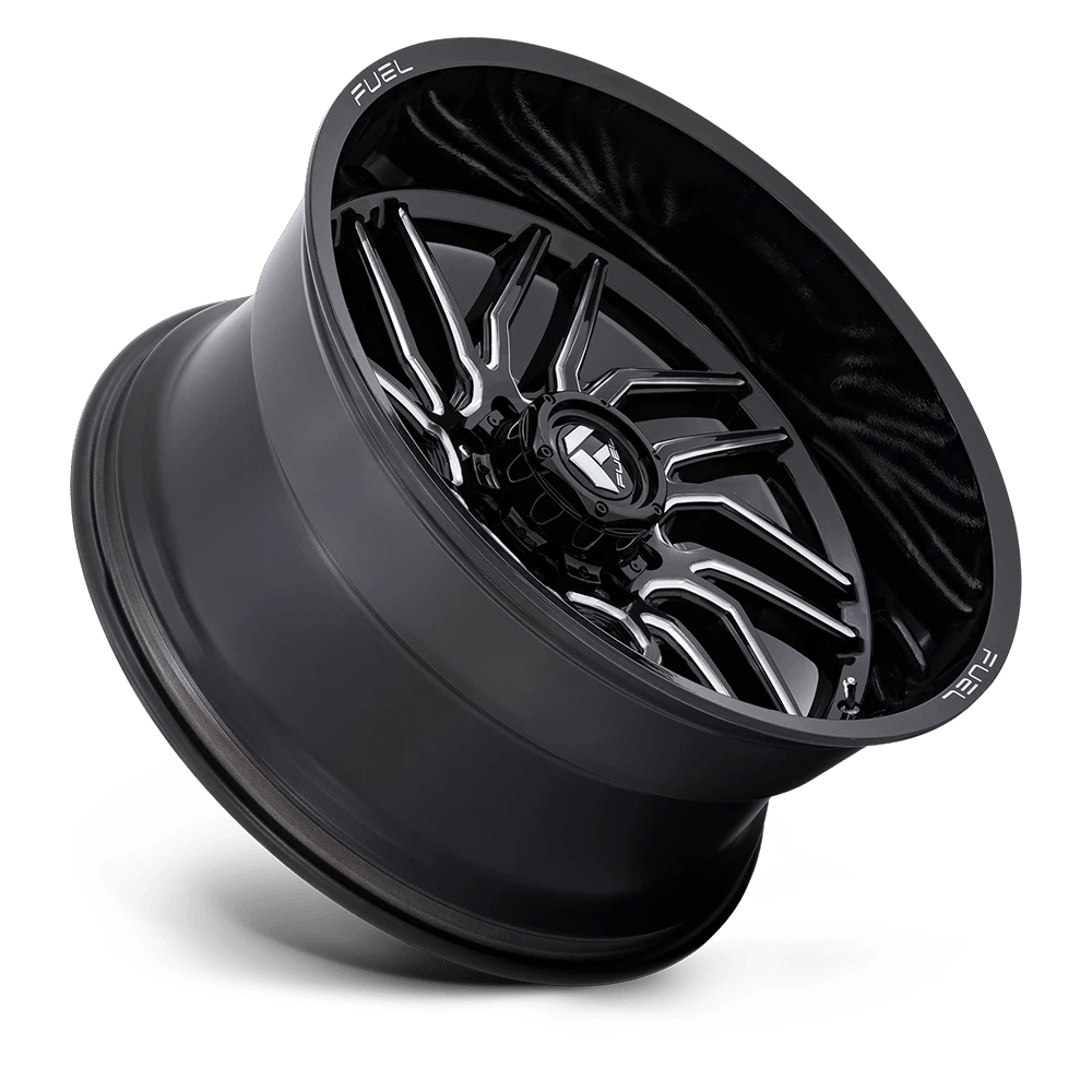 24x12 Fuel Off-Road D807 Hurricane Gloss Black Milled Wheel 8x180 (-44mm)
