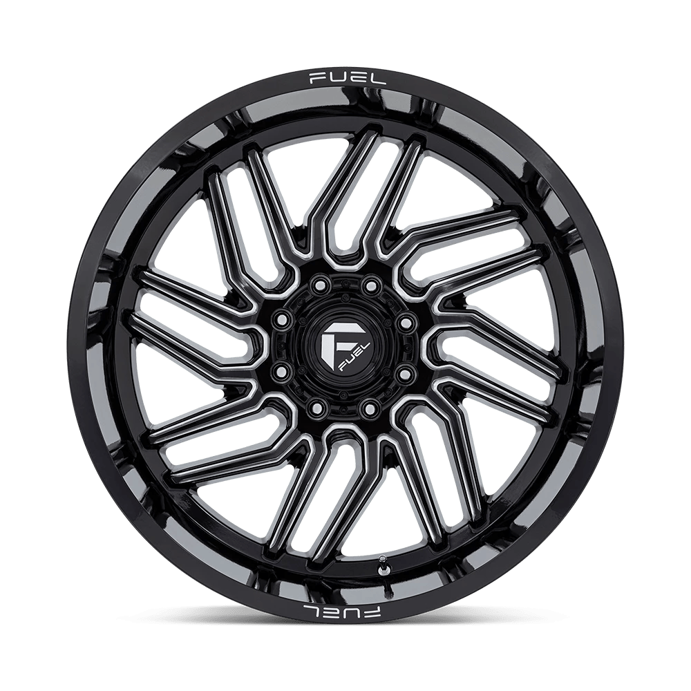 24x12 Fuel Off-Road D807 Hurricane Gloss Black Milled Wheel 8x170 (-44mm)