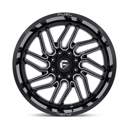 24x12 Fuel Off-Road D807 Hurricane Gloss Black Milled Wheel 8x170 (-44mm)