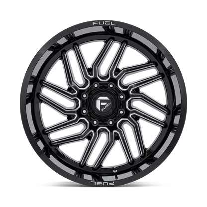 24x12 Fuel Off-Road D807 Hurricane Gloss Black Milled Wheel 8x170 (-44mm)