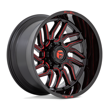 20x10 Fuel D808 Hurricane Black Milled Red Tint Wheel 5x5.5 (-18mm)