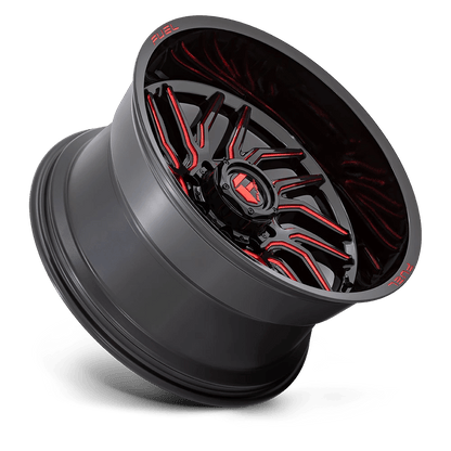 20x10 Fuel D808 Hurricane Black Milled Red Tint Wheel 5x5.5 (-18mm)