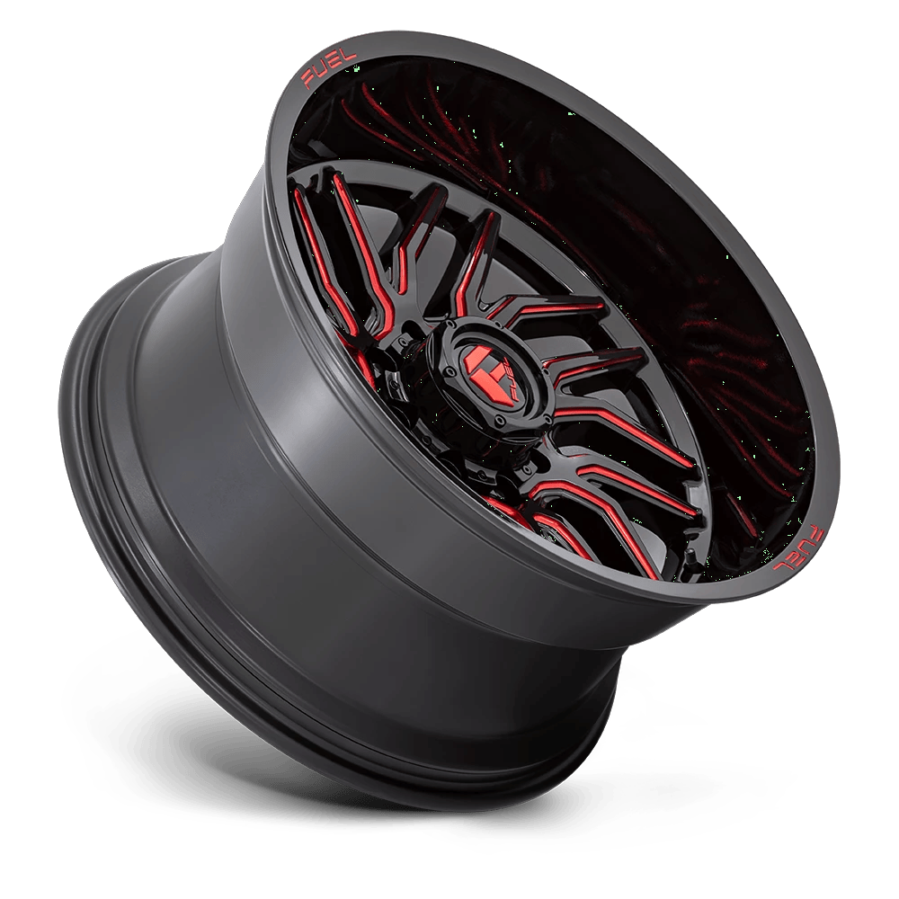 20x9 Fuel Off-Road D808 Hurricane Gloss Black Milled Red Tint Wheel 5x150 (20mm)