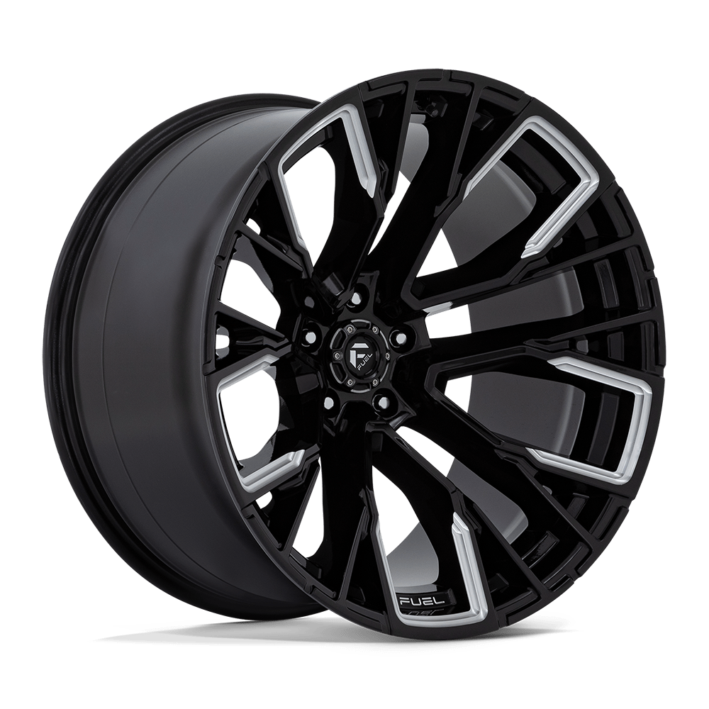 22x12 Fuel D849 Rebar Gloss Black Milled Wheel 5x5.5 (-44mm)