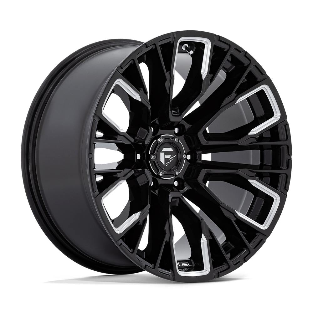 17x9 Fuel D849 Rebar Gloss Black Milled Wheel 6x5.5 (-12mm)