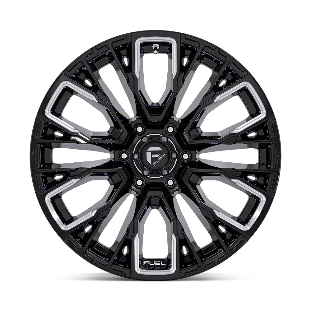 17x9 Fuel D849 Rebar Gloss Black Milled Wheel 6x5.5 (-12mm)