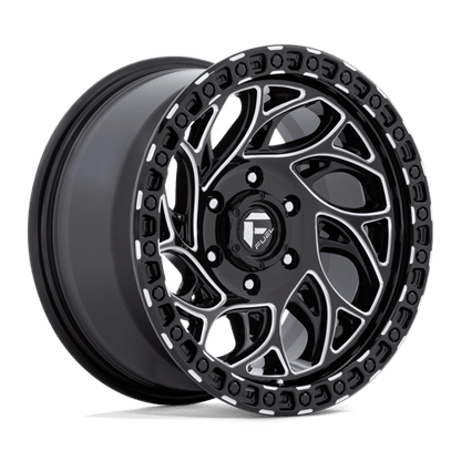 17x9 Fuel Off-Road D840 Runner OR Gloss Black Milled Wheel 6x120 (1mm)