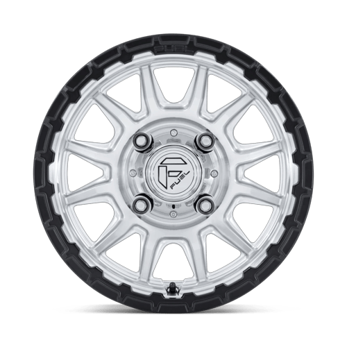 15x7 Fuel FV866 Piston Hyper Silver Machined Matte Black UTV Wheel 4x156 (38mm)