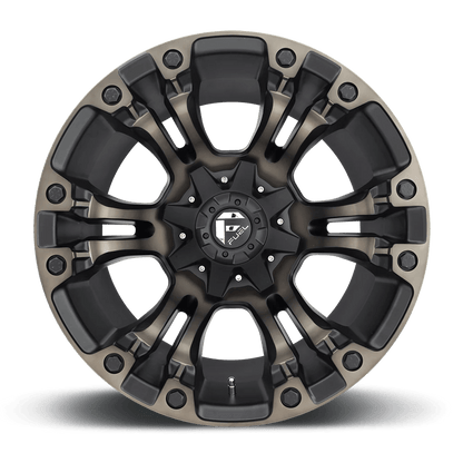 17x9 Fuel D569 Vapor Matte Black Double Dark Tint Wheel 6x135/6x5.5 (-12mm)