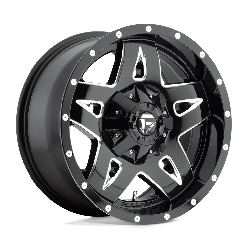 20x10 Fuel D554 Full Blown Black & Milled Wheel 5x5.5/5x150 (-12mm)