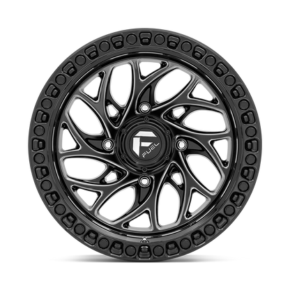20x7 Fuel UTV D741 RUNNER Gloss Black Milled Wheel 4x137 (13mm)