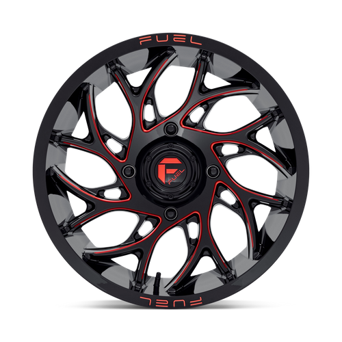 20x7 Fuel UTV D779 RUNNER UTV Gloss Black Milled Candy Red Wheel 4x156 (13mm)