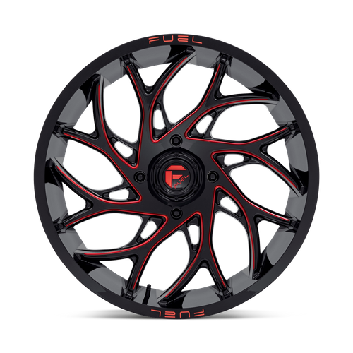 22x7 Fuel UTV D779 RUNNER UTV Gloss Black Milled Candy Red Wheel 4x156 (0mm)