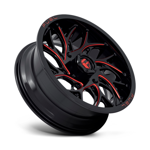 18x7 Fuel UTV D779 RUNNER UTV Gloss Black Milled Candy Red Wheel 4x156 (13mm)