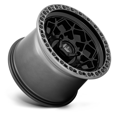 15x10 Fuel UTV D783 UNIT UTV Matte Black With Gunmetal Ring Wheel 4x156 (0mm)
