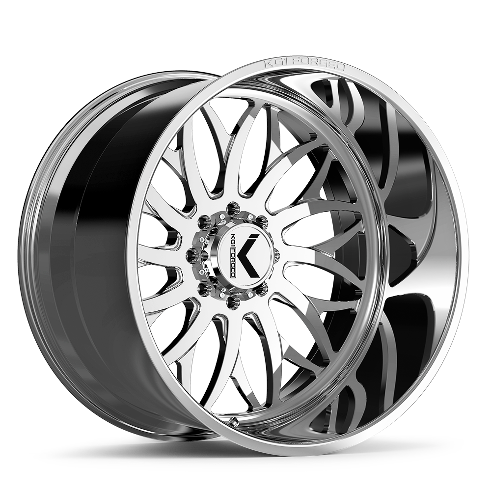 26x16 KG1 Forged KF022 Galactic Polished Milled FORGED Wheel 8x6.5 (-101mm)