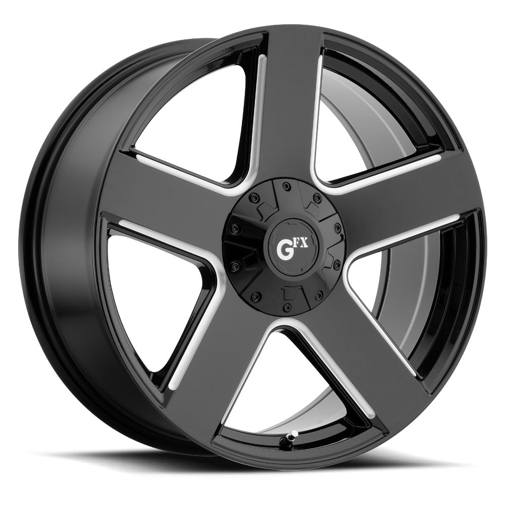 18x8.5 G-FX TR52 Gloss Black Milled Wheel 6x132/6x5.5 (30mm)