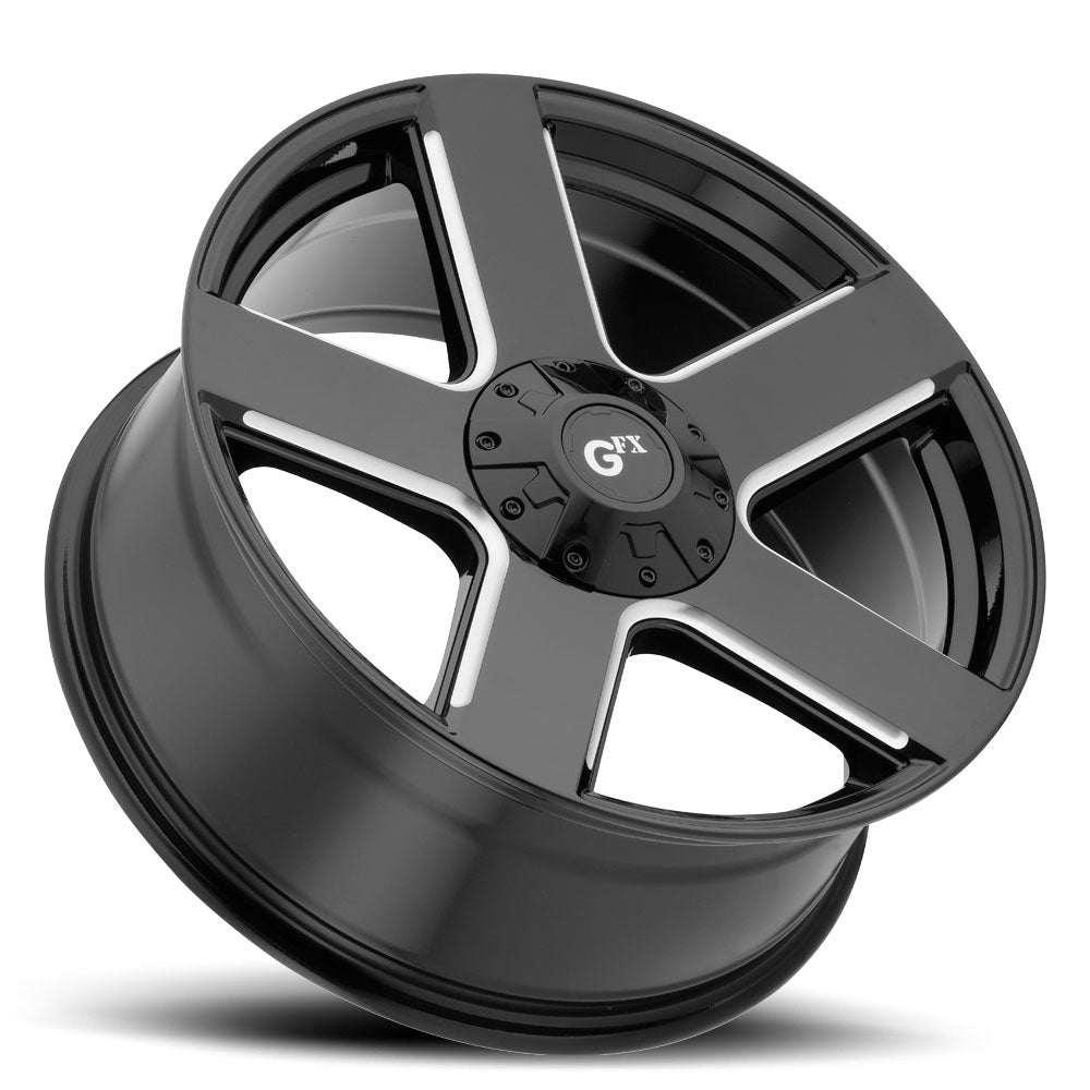 18x8.5 G-FX TR52 Gloss Black Milled Wheel 6x132/6x5.5 (30mm)