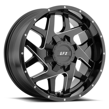 17x9 G-FX TR-Mesh2 Gloss Black Milled Wheel 6x135/6x5.5 (12mm)