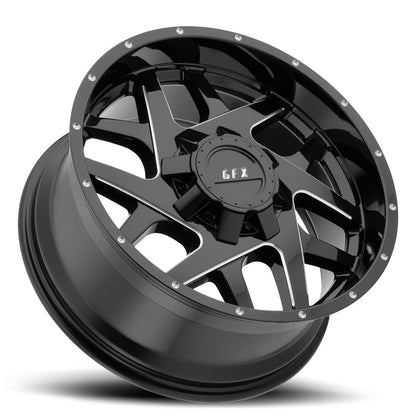 17x9 G-FX TR-Mesh2 Gloss Black Milled Wheel 6x135/6x5.5 (12mm)
